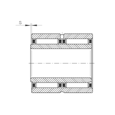滾針軸承 NAO25X42X32-ZW-ASR1, 無擋邊，雙列