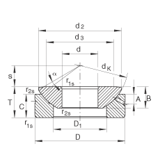 推力關(guān)節(jié)軸承 GE40-AX, 根據(jù) DIN ISO 12 240-3 標(biāo)準(zhǔn)，需維護(hù)
