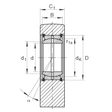 液壓桿端軸承 GF40-DO, 根據(jù) DIN ISO 12 240-4 標(biāo)準(zhǔn)，帶焊接面，需維護