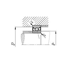 主軸軸承 HSS7012-C-T-P4S, 調(diào)節(jié)，成對安裝，接觸角 α = 15°，兩側(cè)唇密封，非接觸，加嚴(yán)公差