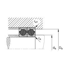 主軸軸承 HCB71921-E-T-P4S, 調(diào)節(jié)，成對或單元安裝，接觸角 α = 25°，陶瓷球，限制公差