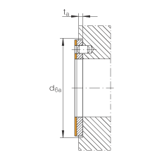 推力墊圈 EGW16-E40-B, 推力墊圈，免維護(hù)，帶銅襯