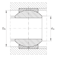 關(guān)節(jié)軸承 GE16-PB, 根據(jù) DIN ISO 12 240-1 標(biāo)準(zhǔn)，尺寸系列 K，需維護(hù)