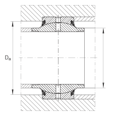 關(guān)節(jié)軸承 GE70-HO-2RS, 根據(jù) DIN ISO 12 240-1 標(biāo)準(zhǔn), 需維護，兩側(cè)唇密封