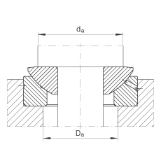 推力關(guān)節(jié)軸承 GE40-AX, 根據(jù) DIN ISO 12 240-3 標(biāo)準(zhǔn)，需維護(hù)