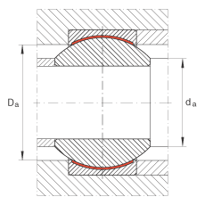 關節(jié)軸承 GE10-PW, 根據(jù) DIN ISO 12 240-1 標準，尺寸系列 K，免維護